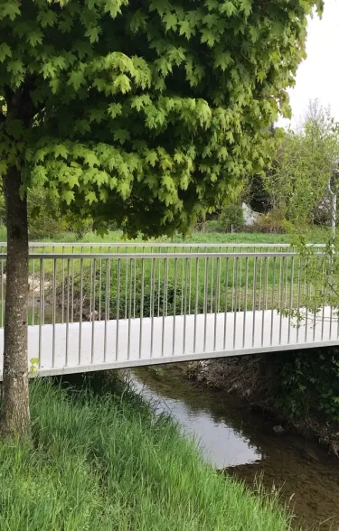 Staalvrije beton fietsbrug
