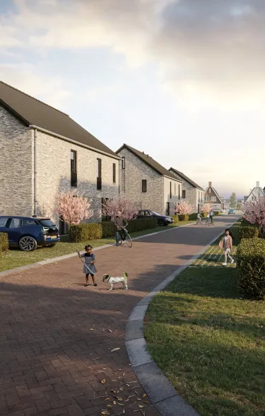 Opgeleverde kindvriendelijke nieuwbouwwijk in Vlijmen 