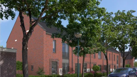 Gerealiseerde prefab tussenwoningen in Werkhoven