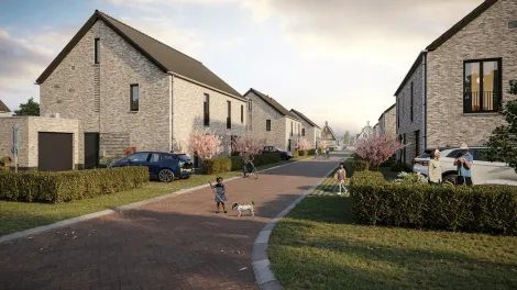 Opgeleverde kindvriendelijke nieuwbouwwijk in Vlijmen 