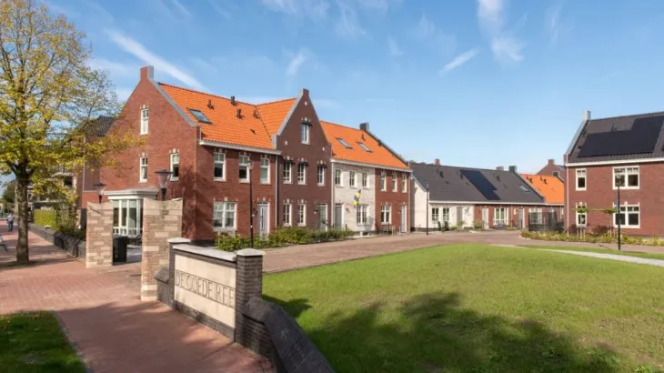 Nieuwbouwwijk in Sommelsdijk gemaakt van prefab beton