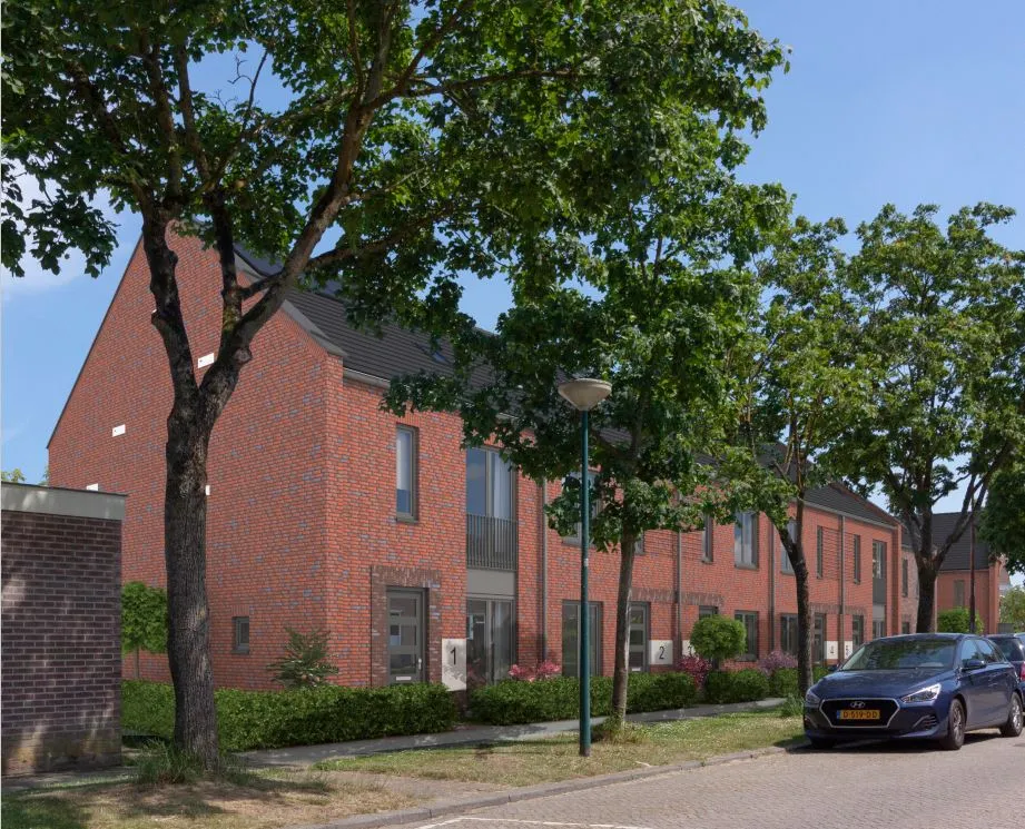 Gerealiseerde prefab tussenwoningen in Werkhoven