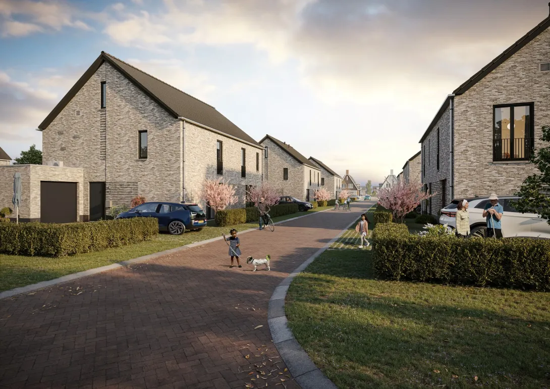 Opgeleverde kindvriendelijke nieuwbouwwijk in Vlijmen 
