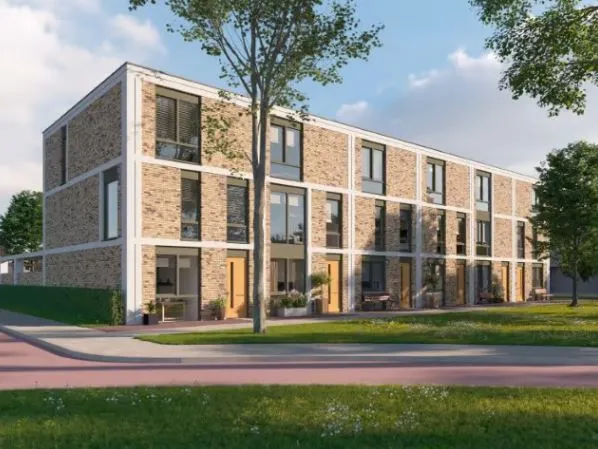 gerealiseerde grondgebonden woningen van prefab beton in Zoetermeer