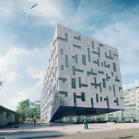 Architectonisch gebouw met Ductal panelen