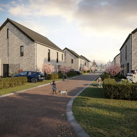 Opgeleverde kindvriendelijke nieuwbouwwijk in Vlijmen 