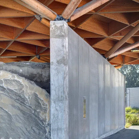 Massieve prefab wand die het zout tegenhoudt