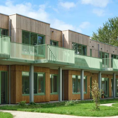 Voortuin modulaire woningbouw