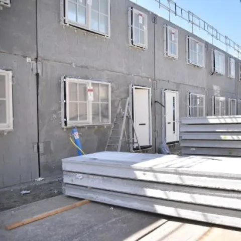 Prefab betonwanden in Herkingen