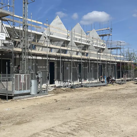 Prefab betonwanden geleverd en gemonteerd voor nieuwbouwwoningen Talmaweg in Barendrecht